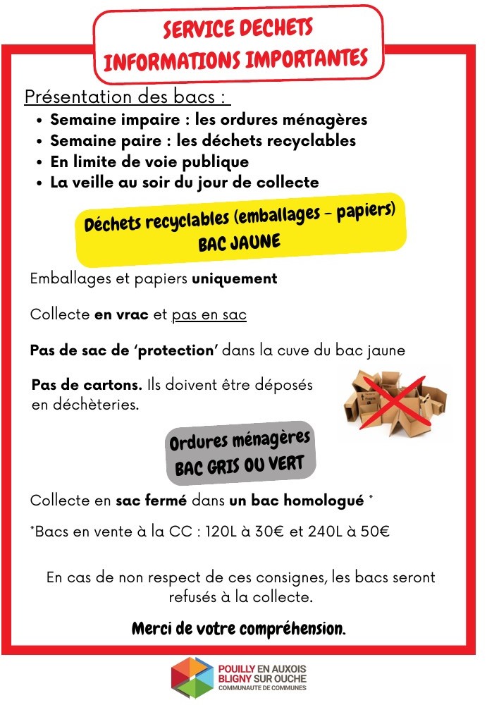 informations collecte ordures ménagères